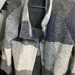 Plaid Button Up Overcoat